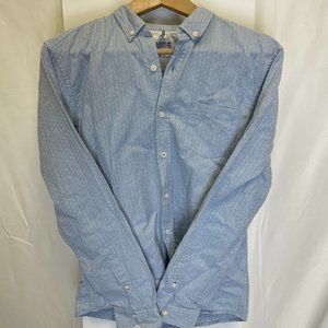 Men's Pull&Bear Summer Casual Baby Blue Button Down Shirt // Size: S // SLIM FIT